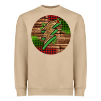 Leopard Lightning Bolt Christmas Heavyweight Sweatshirt | Teevron