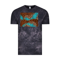 Cloud Black turquoise glitter leopard background Vintage Tee - AdoDesignShop