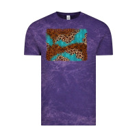 Cloud Purple turquoise glitter leopard background Vintage Tee - AdoDesignShop
