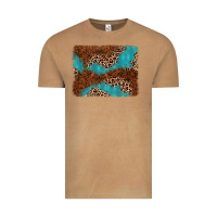 Vintage Camel turquoise glitter leopard background Vintage Tee - AdoDesignShop