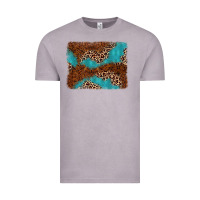Vintage Zinc turquoise glitter leopard background Vintage Tee - AdoDesignShop