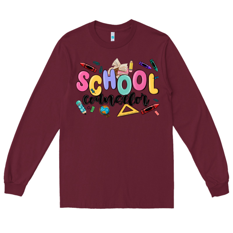 School Counselor Long Sleeve Tee by MaliasSmallBusiness | Teevron