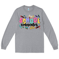 Heather Grey school counselor Long Sleeve Tee - MaliasSmallBusiness