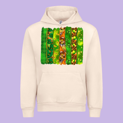 St. Patrick's Day Brushstrokes Urban Hoodie Designed By Howdyjamesfarm