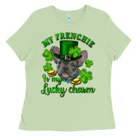 St.patrick's Day My French Bulldog Is My Lucky Charm Ladies Tee | Teevron