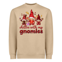Mushroom chilling with my gnomies Heavyweight Sweatshirt - NancyCooperArtShop