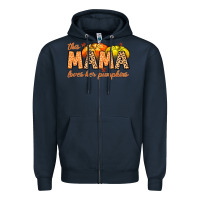 Navy this mama loves her pumpkins Zipper Hoodie - MaliasSmallBusiness