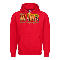 Red this mama loves her pumpkins Zipper Hoodie - MaliasSmallBusiness
