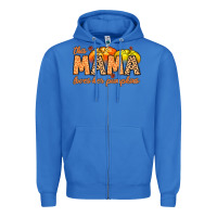 True Royal this mama loves her pumpkins Zipper Hoodie - MaliasSmallBusiness