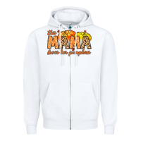 White this mama loves her pumpkins Zipper Hoodie - MaliasSmallBusiness