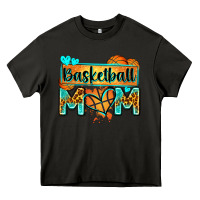 Asphalt basketball mom with leopard Heavy Core Tee - Zillion Design Studio