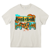 Cream basketball mom with leopard Heavy Core Tee - Zillion Design Studio
