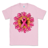 Bubblegum Pink cancer ribbon sunflower Classic Tee - NancyCooperArtShop