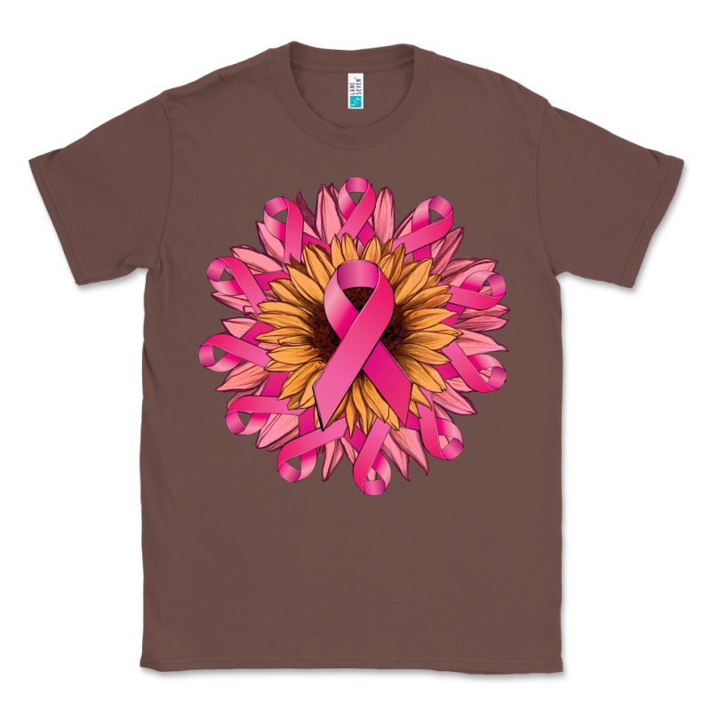 Cancer Ribbon Sunflower Classic Tee by NancyCooperArtShop | Teevron