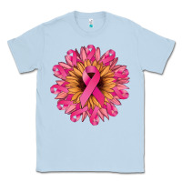 Dusty Blue cancer ribbon sunflower Classic Tee - NancyCooperArtShop