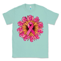 Seafoam cancer ribbon sunflower Classic Tee - NancyCooperArtShop