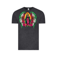 Mexican Flag Wings Our Lady Of Guadalupe Vintage Tee | Teevron