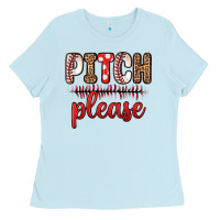 Baby Blue pitch please Ladies Tee - Zillion Design Studio
