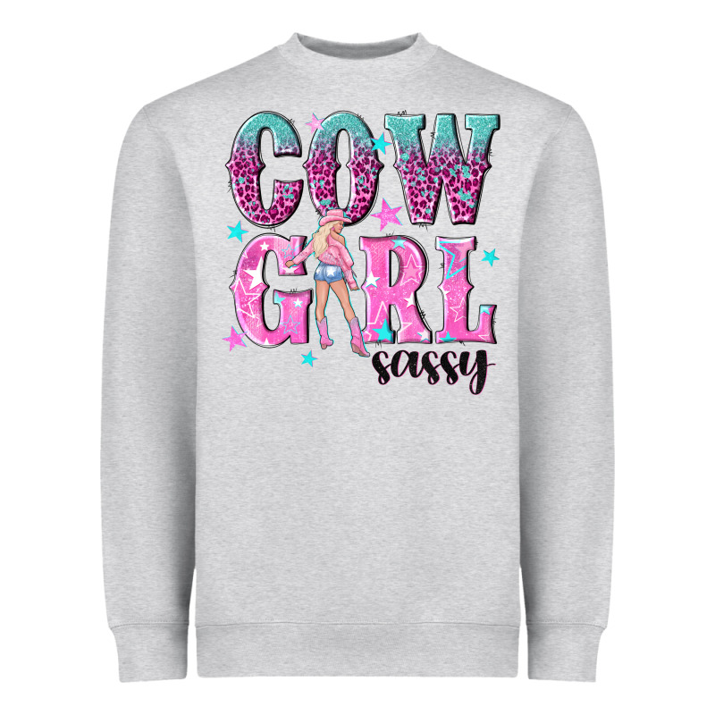 Cowgirl Sassy With Pink Cowgirl Heavyweight Sweatshirt by NancyCooperArtShop | Teevron