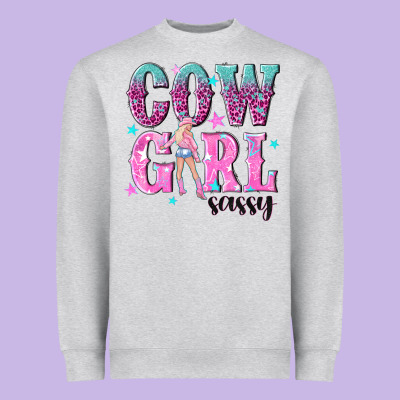 Cowgirl Sassy With Pink Cowgirl Heavyweight Sweatshirt Designed By Nancycooperartshop
