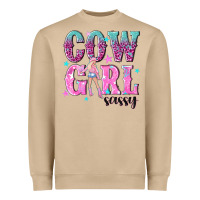 Mushroom cowgirl sassy with pink cowgirl Heavyweight Sweatshirt - NancyCooperArtShop