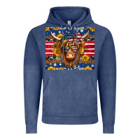 Vintage Denim 4th of july longhaired cow tumbler Vintage Hoodie - Jasminsmagicworld