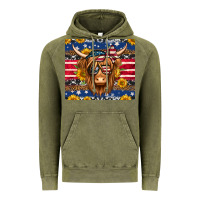Vintage Olive 4th of july longhaired cow tumbler Vintage Hoodie - Jasminsmagicworld