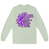 Matcha purple pancreatic cancer sunflower and cancer ribb Long Sleeve Tee - MaliasSmallBusiness