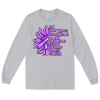 Moon Dust purple pancreatic cancer sunflower and cancer ribb Long Sleeve Tee - MaliasSmallBusiness