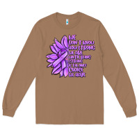 Toasted Coconut purple pancreatic cancer sunflower and cancer ribb Long Sleeve Tee - MaliasSmallBusiness