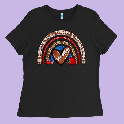 Football Rainbow Ladies Tee Designed By Zillion Design Studio