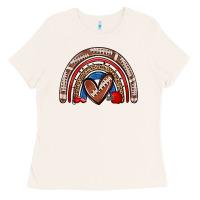 Bone football rainbow Ladies Tee - Zillion Design Studio