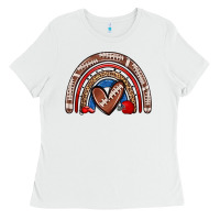 White football rainbow Ladies Tee - Zillion Design Studio