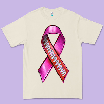 Breast Cancer Ribbon American Football Premium Tee Designed By Texasbilliewilder