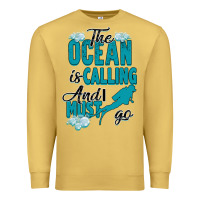 Antique Gold The Ocean Is Calling Premium Sweatshirt - Bettercallsaul