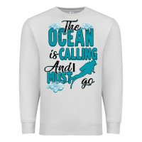 Dove Grey The Ocean Is Calling Premium Sweatshirt - Bettercallsaul