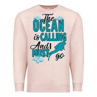 Pale Pink The Ocean Is Calling Premium Sweatshirt - Bettercallsaul