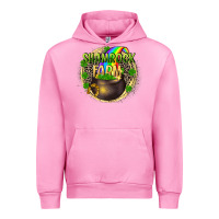 Fuchsia Pink St. Patrick's Shamrock farm Urban Hoodie - CowGirlArtShop