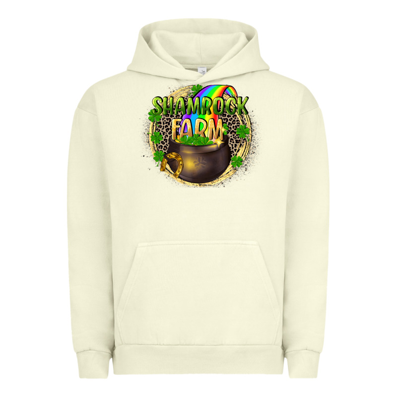 St. Patrick's Shamrock Farm Urban Hoodie by CowGirlArtShop | Teevron