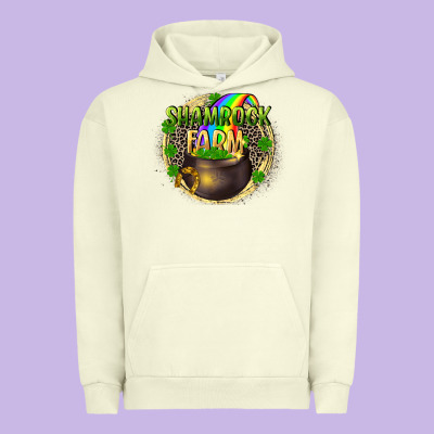 St. Patrick's Shamrock Farm Urban Hoodie Designed By Cowgirlartshop