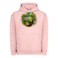 Pigment Salmon St. Patrick's Shamrock farm Urban Hoodie - CowGirlArtShop