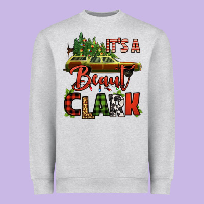 It's A Beaut Clark Christmas Vacation Car Heavyweight Sweatshirt Designed By Jasminsmagicworld