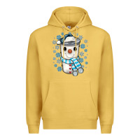 Antique Gold snowman coffee cup Premium Hoodie - JahusDesignShop