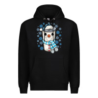 Black snowman coffee cup Premium Hoodie - JahusDesignShop