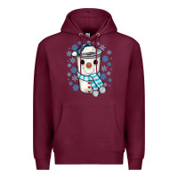 Burgundy snowman coffee cup Premium Hoodie - JahusDesignShop