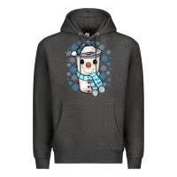 Charcoal Heather snowman coffee cup Premium Hoodie - JahusDesignShop