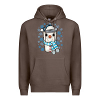 Coffee snowman coffee cup Premium Hoodie - JahusDesignShop