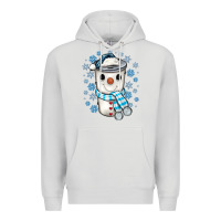 Dove Grey snowman coffee cup Premium Hoodie - JahusDesignShop