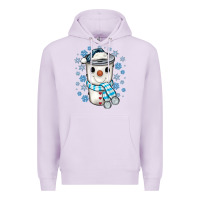 Lilac snowman coffee cup Premium Hoodie - JahusDesignShop