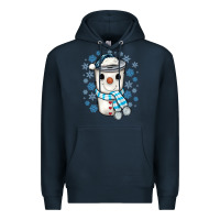Navy snowman coffee cup Premium Hoodie - JahusDesignShop